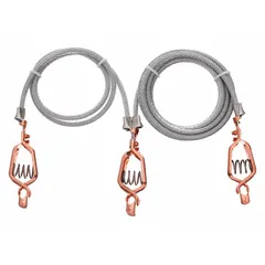 APPROVED VENDOR Dual Bonding and Grounding Wiring Set: (3) Alligator Clips, 2 ft/5 ft, PVC, Clear (MPN 8ADP7). Key specifications — Conductor Material: Carbon Steel; Connector Types: (3) Alligator Clips; Clamp Opening Span: Alligator Clip 5/8 in; Brand: APPROVED VENDOR; Wire Length: 5 ft; Manufacturer Part Number: 8ADP7.