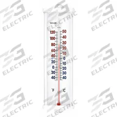 TAYLOR Analog Thermometer: -40°F to 120°F /-40°C to 50°C, +/-1°C/+/-2°F, Wall, +/-1°C/+/-2°F (MPN 5132N). Key specifications — Display Type: Liquid-in-Glass; Brand: TAYLOR.