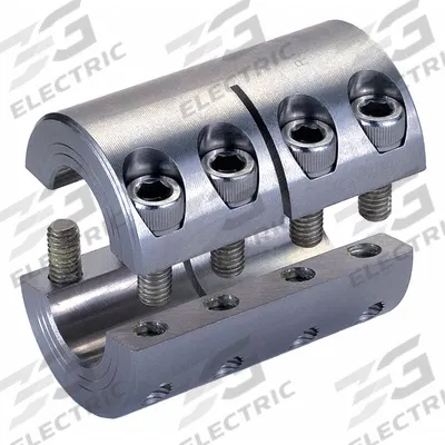 RULAND MANUFACTURING Rigid Shaft Coupling: 5/8 in Bore Dia 1, 5/8 in Bore Dia 2, Round - Two-Piece Rigid Shaft Couplings