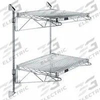 APPROVED VENDOR Wire Wall Shelf: 36 in x 18 in, 2 Shelves, 600 lb Load Capacity per Shelf, Direct (MPN GACB18-34-1836S). Key specifications — Mounting Mechanism: Direct; Material: Stainless Steel; Finish: Satin; Color: Silver; Brand: APPROVED VENDOR.
