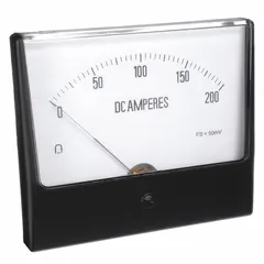 APPROVED VENDOR Analog Panel Meter: DC Current, 0 A – 200 A, +/-1.5% Accuracy, 12G431, Moving Coil. Key specifications — attr1045963: DC Current; attr1047491: +/-1.5%.