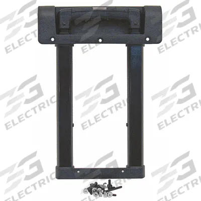 PLATT Telescopic Handle Set: 13 1/2 in x 9 5/8 in, Black, Plastic - Protective Case Telescoping Handles