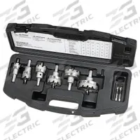 IDEAL Hole Cutter Kit: 8 Pieces, 1/4 in Max. Cutting Dp, Carbide Tipped, 10/12/5/6/7/9 Teeth (MPN 36-314). Key specifications — attr1098245: IDEAL; attr1098234: Carbide Tipped.
