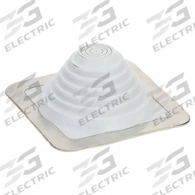 MASTER FLASH 8"H-W Alum Roof Vent Pipe Flashing: For Pitched Roof, Square Base, For 1 Pipes - Rectangular-Base Boots