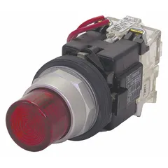 EATON Illuminated Push Button: Illuminated, Extended Profile, Metallic, 30 mm, 1NO (MPN HT8GBRAF7). Key specifications — Brand: EATON; Action: Momentary; Series: HT800; Push Button Material Type: Metallic.