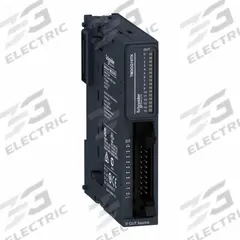 SCHNEIDER ELECTRIC Discrete Output Module: (16) Transistor Out (MPN TM3DQ16TK). Key specifications — Manufacturer Part Number: TM3DQ16TK; Power Required: 24V DC; Product Type: Discrete Output Module; Series: M221; Number and Type of Outputs: (16) Transistor; Mounting Style: Panel.