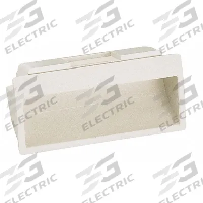 SUGATSUNE Recessed Pull Handle: Snap-In, Plastic, Ivory, Tray, 3.9 in Overall Lg - Angled Inset Pull Handles
