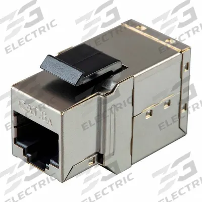 MONOPRICE Keystone Jack: Coupler, 1 Ports, Silver, 6A, RJ45 - Category Couplers