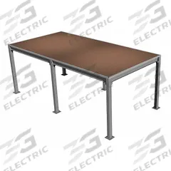 PORTA-KING High Density Board Mezzanine: 16 ft x 24 ft x 9 ft, Unassembled, 384 sq ft (MPN PK-1624HD). Key specifications — attr15202: High Density Fiberboard; attr15192: PORTA-KING.