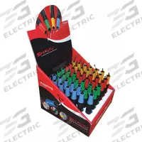 SHAVIV Deburring Tool Set: E100/E111/E200/E300 Blade, Glo-Burr Handle, Blue/Green/Red/Yellow (MPN 154-00013). Key specifications — Brand: SHAVIV; Blade Trade Number: E200; Features: Pocket Clip; Color (merch): Yellow.