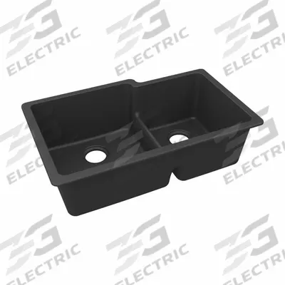 ELKAY Sink: 33 in Overall Lg, 20 1/2 in Overall Wd, 9 1/2 in Bowl Dp - Two-Bowl Counter-Mounted Kitchen & Bar Sinks without Faucets