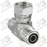 PARKER Compression Tee Fitting: 1/2 in OD x 1/2 in OD x 1/2 in OD Size, Steel, Swivel (MPN 8 S6LO-S). Key specifications — Brand: PARKER; Series: Seal-Lok.