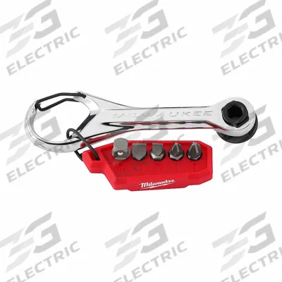 MILWAUKEE Hand Ratchet: Round, Not Reversible, 4 1/4 in Overall Lg, Chrome - Standard-Head Ratchets