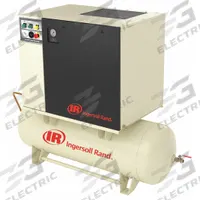 INGERSOLL RAND Rotary Screw Air Compressor w/Air Dryer: Horizontal, 7 1/2 hp, 25 cfm, 80 gal Tank (MPN UP6-7.5TAS-150/80-200-3). Key specifications — attr48606: Three; attr48593: 200V AC; attr48578: INGERSOLL RAND; attr110305: Included.