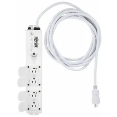 TRIPP LITE Outlet Strip: 4 Outlets, 15 ft Cord Lg, 15 A Current, UL 60601-1, White, 5-15P, 5-15R (MPN PS-415-HGULTRA). Key specifications — Brand: TRIPP LITE; Mounting Style: Keyhole.