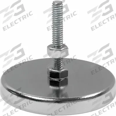 MAG-MATE Ceramic Magnets: Neodymium, 2 1/32 in Outside Dia, 10-24" Tap Size, 0.313 in Thick - Cup Rare Earth Magnets