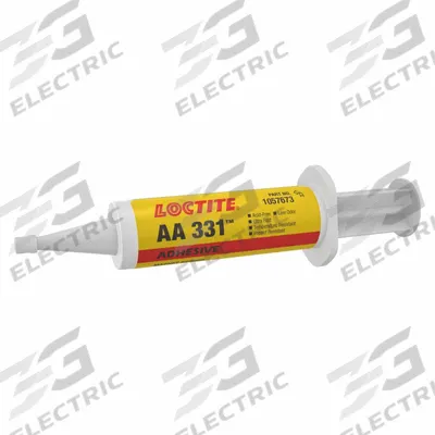 LOCTITE Acrylic Adhesive: AA 331, Activator Cured, 25 mL, Syringe, Light Yellow - Activator-Cured Acrylic Bottles & Syringes