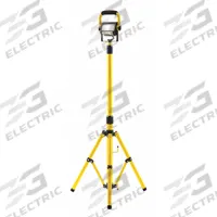 SOUTHWIRE Temporary Job Site Light: 1,500 lm Max Brightness, LED, 1, 1 Brightness Levels, 120V AC (MPN 411215). Key specifications — Frame Color: Black/Yellow; Lighting Technology: LED; Operating Voltage: 120V AC; Brand: SOUTHWIRE; No. of Brightness Levels: 1.