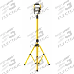 SOUTHWIRE Temporary Job Site Light: 1,500 lm Max Brightness, LED, 1, 1 Brightness Levels, 120V AC (MPN 411215). Key specifications — Frame Color: Black/Yellow; Lighting Technology: LED; Operating Voltage: 120V AC; Brand: SOUTHWIRE; No. of Brightness Levels: 1.
