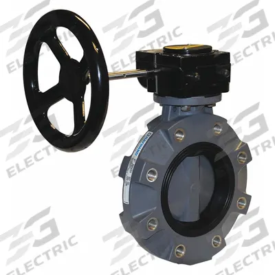 HAYWARD Butterfly Valve: 12 in Pipe Size, Concentric, 150 psi Max. Pressure (CWP) - Glass-Filled Polypropylene General-Service Butterfly Valves