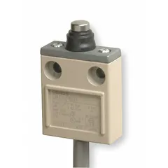 OMRON Plunger Limit Switch: Plunger Actuator, Momentary, 0.39 in Roller Dia, Metallic, Plunger, D4C (MPN D4C1631). Key specifications — Manufacturer Part Number: D4C1631; Brand: OMRON; Electrical Connection: 9.8 ft Cable (SJT(O)); Action: Momentary; Series: D4C; Body Material Type: Metallic; Actuator Type: Plunger.