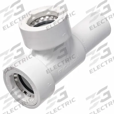 HYDRORAIN Slide Repair Kit: 1" Push x 1" Spigot x 1" Push, PVC - Irrigation Tee Fittings
