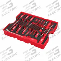 MILWAUKEE Screwdriver and Pry Bar Set: 17 Total Pcs, SAE, Tray (MPN 48-22-0158). Key specifications — attr538253: MILWAUKEE; attr548973: None; attr548974: (3) Slotted Screwdrivers; attr548975: (1) Drive Tool; attr548983: None.