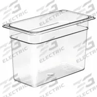 CAMBRO Food Pan: Third Size, Rectangular, 7.3 qt Capacity, NSF Certified, 12 3/4 in Overall Lg (MPN CA38CW135). Key specifications — Brand: CAMBRO; Dishwasher Safe: Yes; NSF Certified: Yes; Product Type: Food Pan; Manufacturer Part Number: CA38CW135.