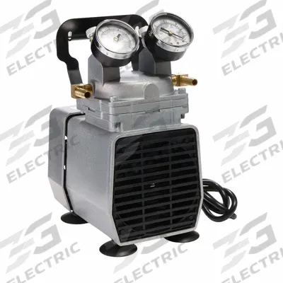 GAST Compressor/Vacuum Pump: 1/8 hp, 220/240V AC, 25.5 in Hg Max Vacuum - Diaphragm Combination Compressor & Vacuum Pumps