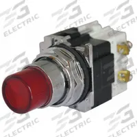EATON Pilot Light: 30 mm Panel Mounting Size, Amber, LED, 120 V AC Max Volt Rating (Supply) (MPN 10250T297LAP2A). Key specifications — Series: 10250T; Brand: EATON; Includes Push-To-Test: Push-To-Test Included.