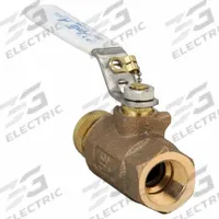 APOLLO Manual Two-Way Ball Valve: 3/4 in Size, Bronze, Straight, FNPT x FGHT, Std Port Ball Port (MPN 70LF104HC). Key specifications — Brand: APOLLO; Handle: Lever.