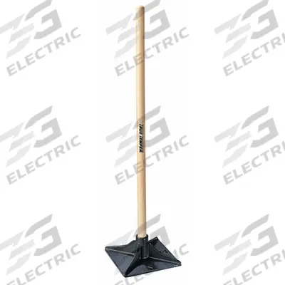 TRUE TEMPER Dirt Tamper: Steel Blade, 8 in Wd, 8 in Blade, Wood Handle, 42 in Lg - Hand Tampers