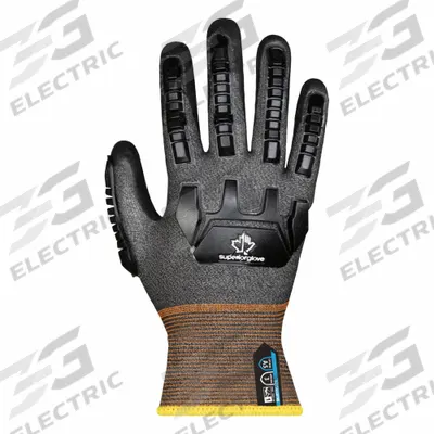SUPERIOR GLOVE Knit Gloves: ( 10 ), ANSI Cut Level A5, ANSI Impact Level 1, Fingertips - Medium-Duty Cut-Resistant Gloves with Foam Nitrile Coating & Impact Protection