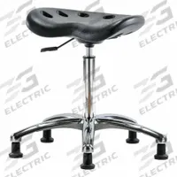 Stool: Polyurethane, Ht Range 20 in to 27 1/2 in, 17 in Seat Wd, 14 in Seat Dp, 5 Glides, 0 Casters (MPN PTMBSL-CR-NF-RG-BLK). Key specifications — Brand: APPROVED VENDOR; Foot Support: No; Base Material: Aluminum; ESD-Safe: Not ESD Safe; Number of Casters: 0.