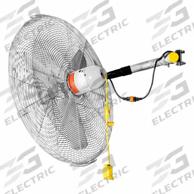 JAN FAN Mounted Fan: 24 in Blade Dia, 115 V, 1/4 hp Motor HP, Ceiling/Floor/Wall Mount - Standard Industrial Wall-Mount Fans