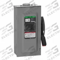 SCHNEIDER Safety Switch: Fusible, 60 A, Three Phase, 600V AC/DC, Galvanized Steel, Indoor/Outdoor (MPN VH362NRB). Key specifications — Brand: SCHNEIDER.