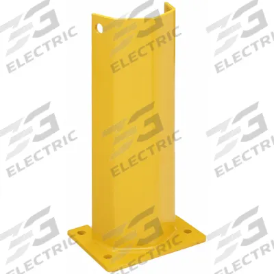 STEEL KING Pallet Rack Guard: Bolt-On, Floor/Upright, 8 in x 6 in x 18 in, Steel - Floor-Mount Steel Pallet Rack Post Protectors