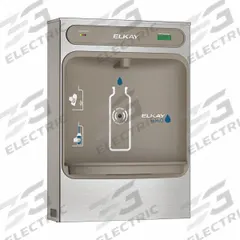 ELKAY Bottle Filler: On-Wall, Non-Refrigerated, Stainless Steel, Gray, Plain, 25 1/2 in Overall Ht (MPN LZWSSM). Key specifications — Housing Material: Stainless Steel; Housing Finish: Plain; Brand: ELKAY; Chilling Capacity: Non-Refrigerated.