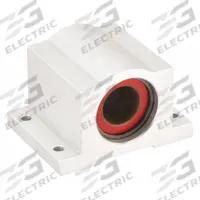PBC LINEAR Mounted Linear Bearing: Single, Self-Aligning, 5/8 in Inside Dia, Frelon™ Gold (MPN P10). Key specifications — Liner: Frelon™ Gold; Material: Aluminum Alloy.