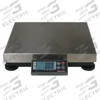 RICE LAKE WEIGHING SYSTEMS Shipping Scale: 150 lb Wt Capacity - Imperial, 12 in Weighing Surface Dp (MPN BP-1214-75S). Key specifications — attr1359871: 0.05 lb/0.02kg; attr1359875: RS-232; attr1359893: Stainless Steel.