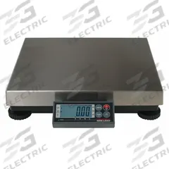 RICE LAKE WEIGHING SYSTEMS Shipping Scale: 150 lb Wt Capacity - Imperial, 12 in Weighing Surface Dp (MPN BP-1214-75S). Key specifications — attr1359871: 0.05 lb/0.02kg; attr1359875: RS-232; attr1359893: Stainless Steel.