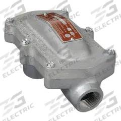 Pulling Elbow: Iron, Chromate Coated/Electroplated/Powder Coated, 3/4 in Trade Size, NPT (MPN ELBD-75). Key specifications — Ends - Hazardous Fittings: 3/4 in FNPT x 3/4 in FNPT; Material: Iron; Finish: Electroplated; Brand: APPLETON ELECTRIC.