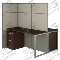 BUSH BUSINESS FURNITURE Modular Cubicle Workstation: 66 in Overall Ht, 60 in Overall Wd, Cherry (MPN EODH46SMR-03K). Key specifications — Brand: BUSH BUSINESS FURNITURE; Office Cubicle Color: Cherry.