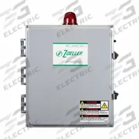 ZOELLER Pump Control Panel: Duplex, 3, 200/230/460V AC, 4 to 6.3 A, No Switch Included, Outdoor, 4X (MPN 124D4-0001). Key specifications — Current: 4 to 6.3 A; Rated Voltage: 200/230/460V AC; Alert Output: Visual; Intrinsic Safety: Not Specified Intrinsically Safe; Includes Reversing: Non-Reversing; Dosing Schedule: Demand Dose; Brand: ZOELLER.