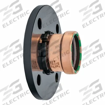 QUICKFITTING SUREPRESS Flange: Flange, 2 1/2 in CTS size, Press-fit x Flange, Copper - Plumbing Copper & Bronze Press Tube Fittings with Seal Window