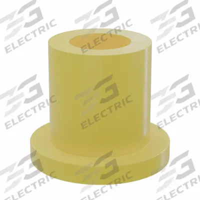 BUNTING BEARINGS Flanged Sleeve Bearing: PTFE, 3/8 in Bore, 5/8 in OD, 3/4 in Overall Lg - Plastic Flanged Sleeve Bearings for Non-Hardened Surfaces