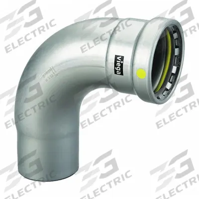 VIEGA MEGAPRESS Crimp Elbow Fitting: 2 1/2 in Pipe x 2 1/2 in CTS Size, Press-fit x FTG - Gas Steel Press Pipe Fittings