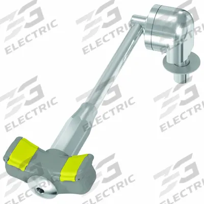 BRADLEY Halo Laboratory Eyewash: Deck Mnt, Eyes Coverage, No Bowl, Chrome-Plated Brass Pipe - Counter-Mount Eyewash Stations