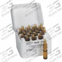 HACH Chlorine Standard Solution: 2 mL Volume, 25 to 30 mg/L, Ampule, Solution/Std, 2630020, 20. Key specifications — Brand: HACH; Chemical Family Type: Solution; Concentration: 25 to 30 mg/L; Container Type: Ampule; Manufacturer Part Number: 2630020; Product Type: Chlorine Standard Solution.
