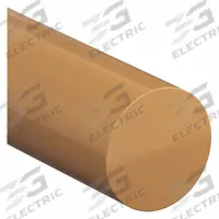PAI Rod: 1/2 in Dia, 3 ft Lg, Opaque, Brown/Yellow, 20,000 psi Tensile Strength, 2 ft-lb/in (MPN 1NTD7). Key specifications — Impact Strength: 2 ft-lb/in; Color: Brown/Yellow; Clarity: Opaque.